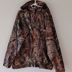 Realtree Scent Shield Camo Rain Blocker Coat Hooded Scent Blocker Hunting 2XL